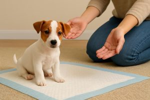 jack russel pup zindelijk maken